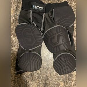 Integrated 7 pad football girdle.